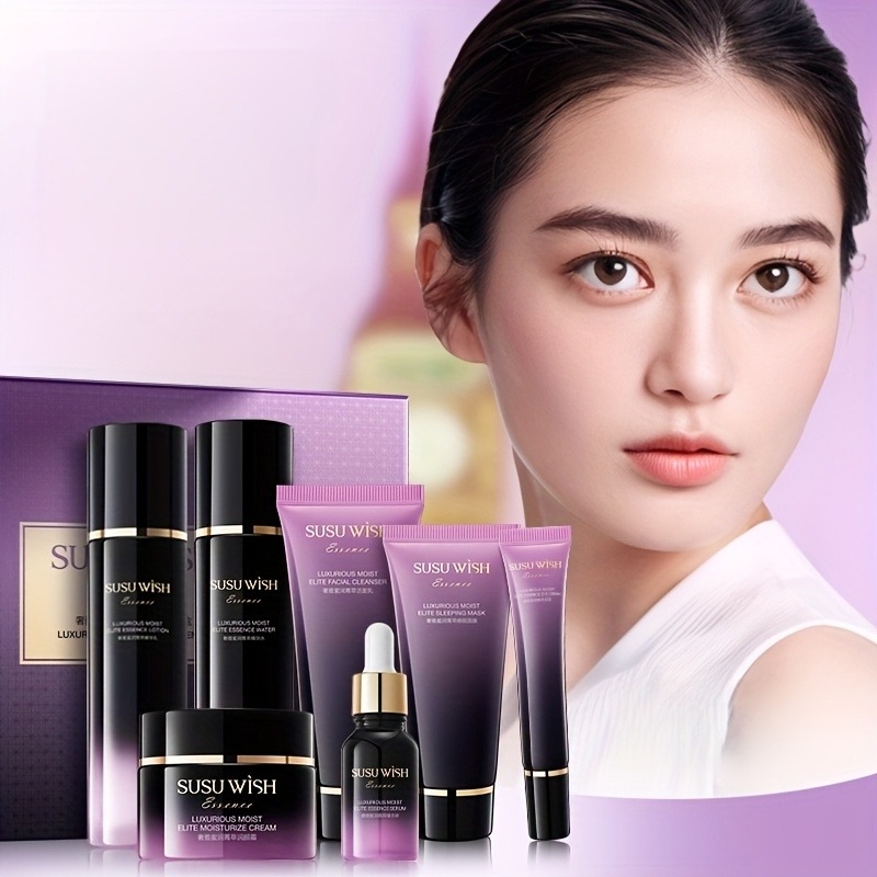 Luxury Skincare Essence - مجموعة عناية فاخرة وأنيقة من تسع