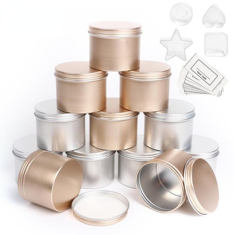 Luxury Skincare Jars - 5 قطع من أوعية الشموع الفاخرة